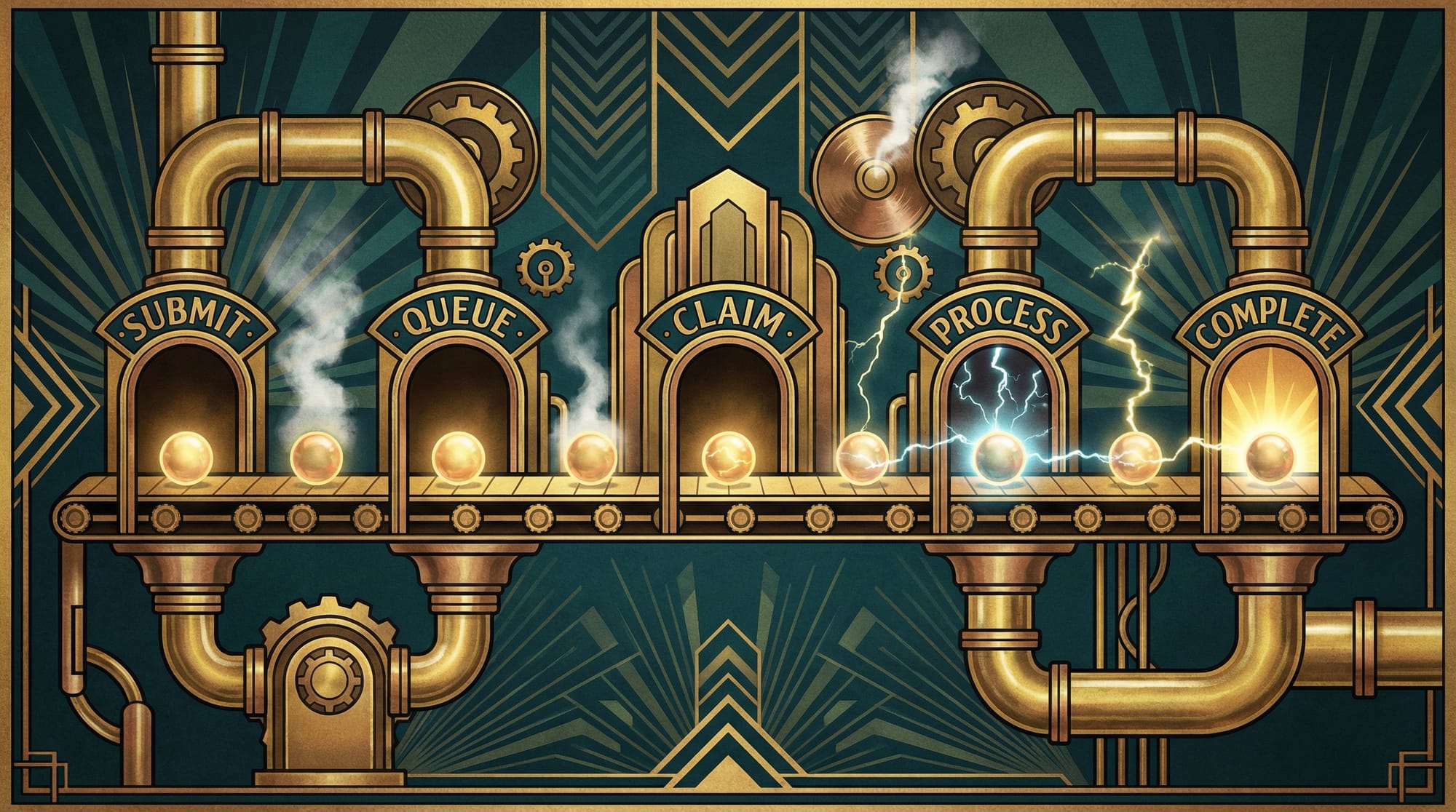 Task lifecycle flowing through MCS-A2A pipeline